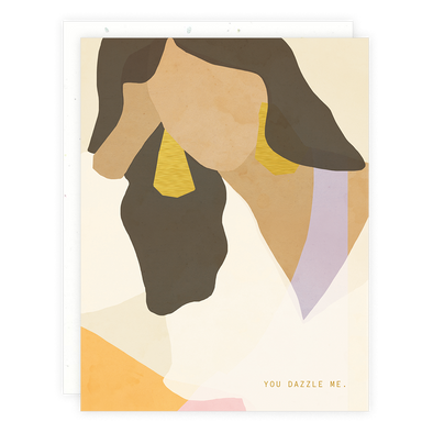 Gold Earrings Card