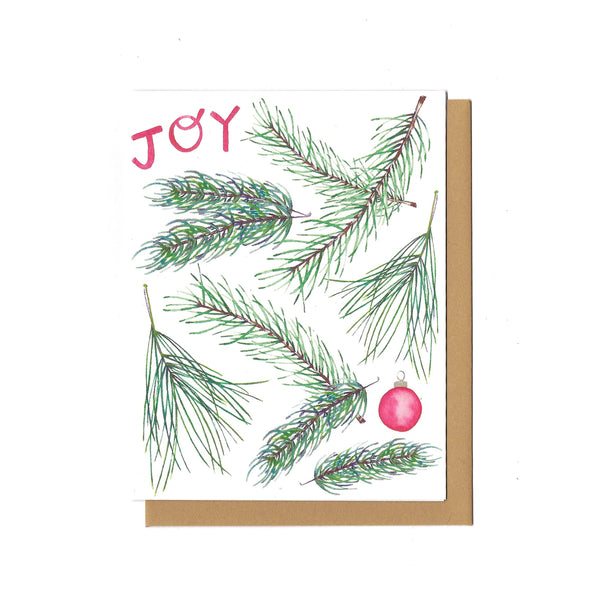Joy Evergreen Card