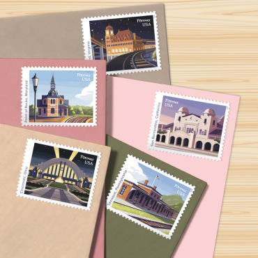 *Forever Letter Stamps: Rail Stations*
