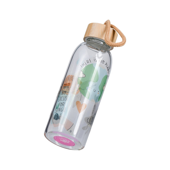 CARE like Greta: Eco-Friendly Glass Water Bottle and Sticker