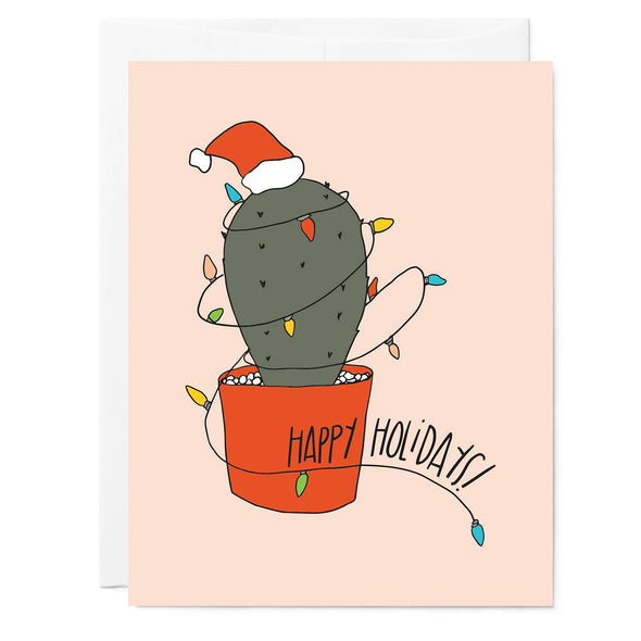 Christmas Cactus| Holiday Greeting Card