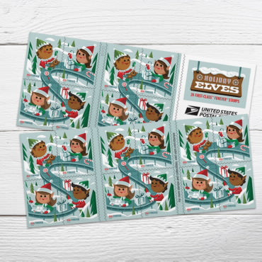 *Forever Letter Stamps: Holiday Elves*