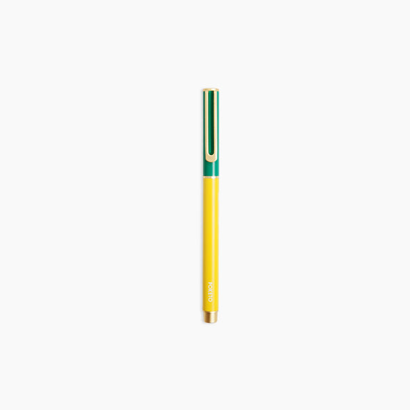 Colorblock Cap Pen - Emerald Lemon