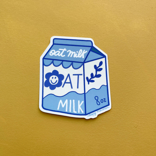 Oat Milk Carton Sticker
