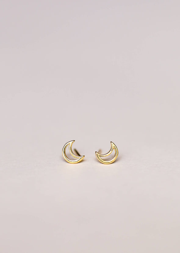 Minimalist Moon Studs