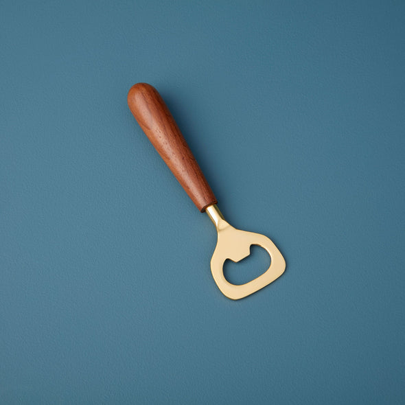 Gold and Wood Bottle Opener