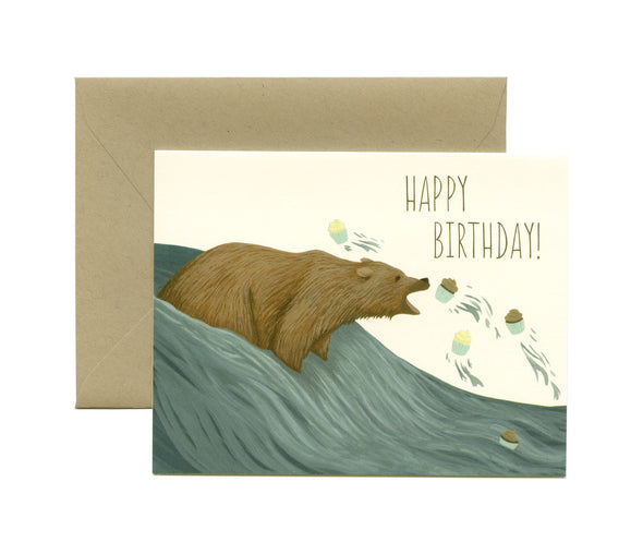 Grizzly Bear Cupcakes Card