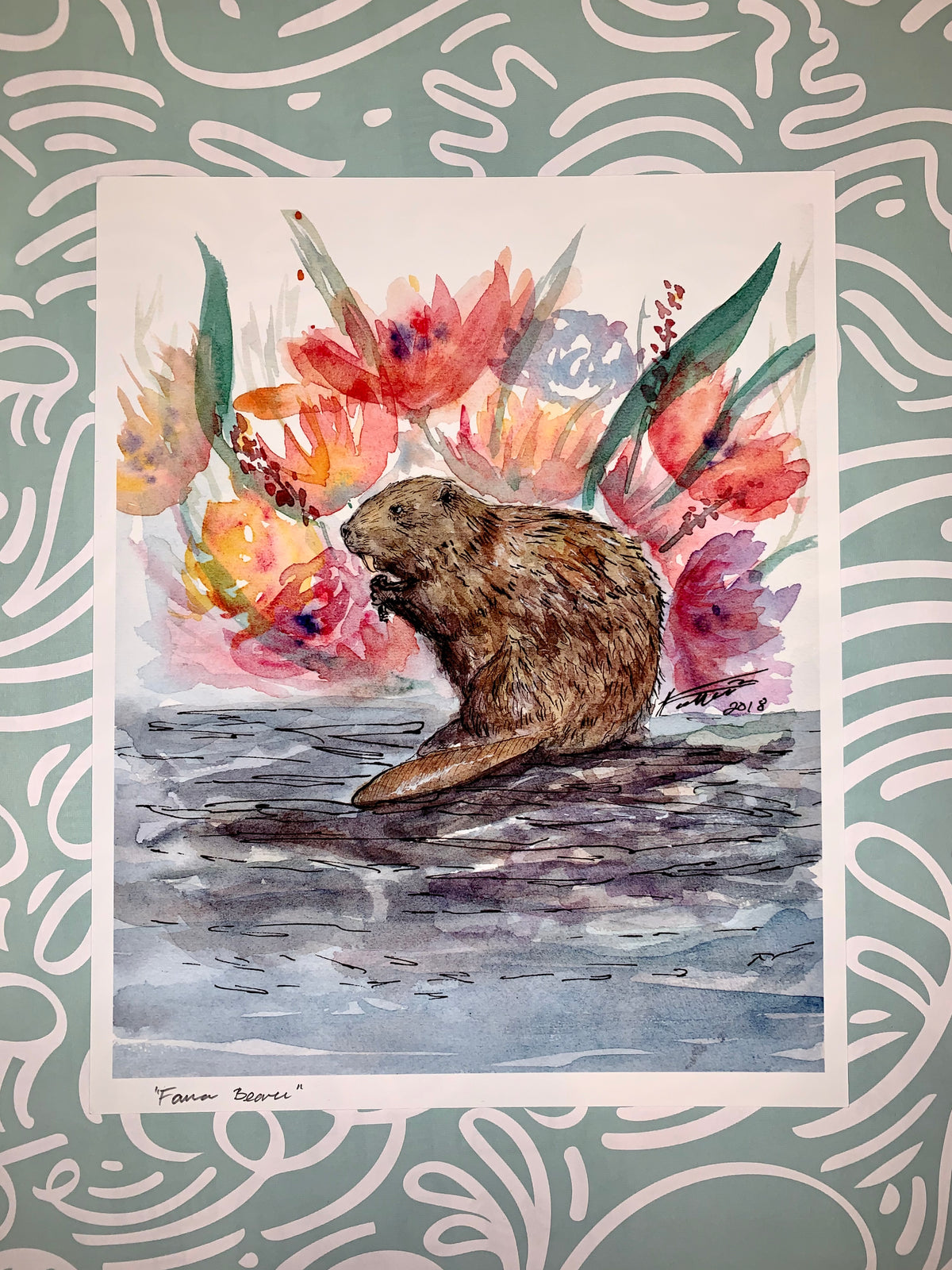 Fauna Beaver Print