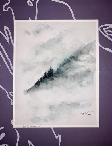 Misty Mountains Print