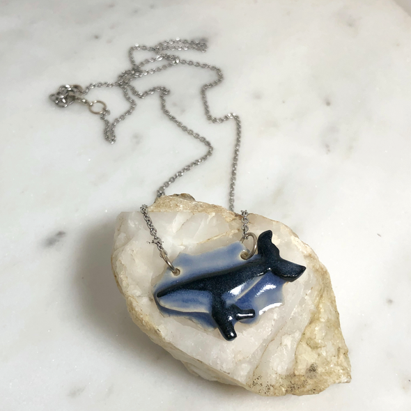 Ceramic Whale Necklace