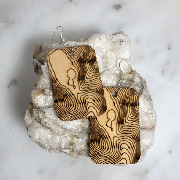 Granite Creek Topographic Earrings