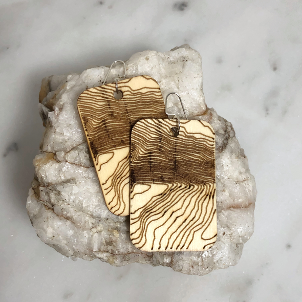 Thunder Mountain Topographic Earrings