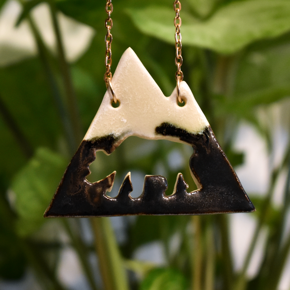 Ceramic Bear Mountain Necklace