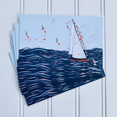 Seagulls Love Postcard; Set of 8