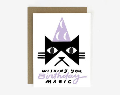 B-Day Magic Cat Card