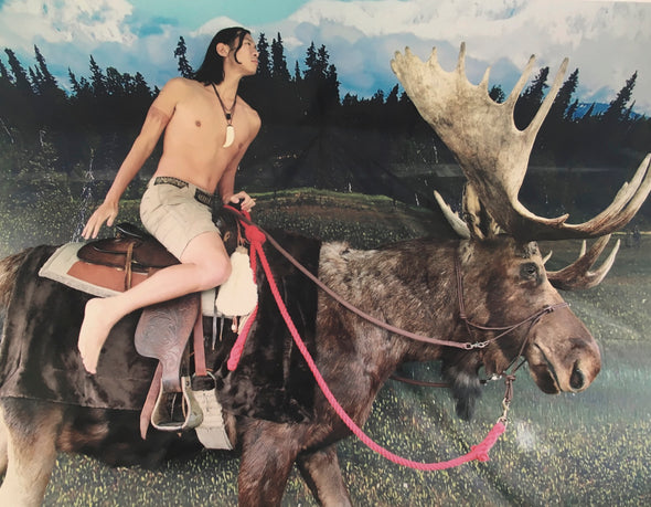 Postcard: Moose Rider