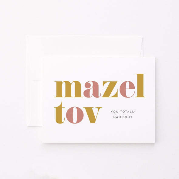 Totally Nailed It Mazel Tov Card