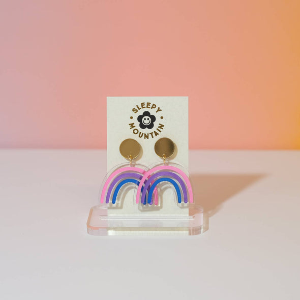 Pride Rainbows 🏳️‍🌈 - Bisexual Rainbow Dangle Earrings