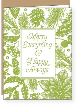 Merry Everything | Letterpress Greeting Card | Holiday