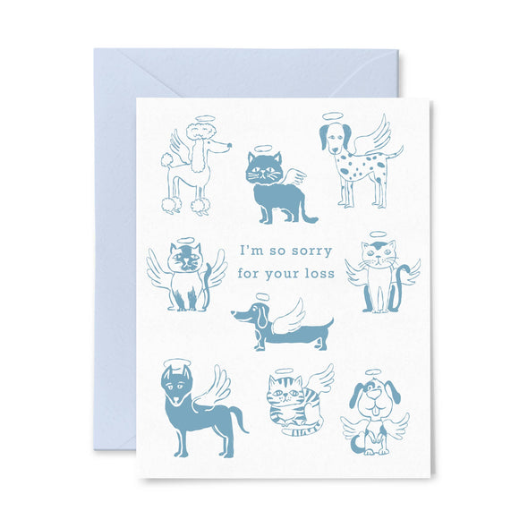 Pet Angel | Letterpress Greeting Card | Sympathy