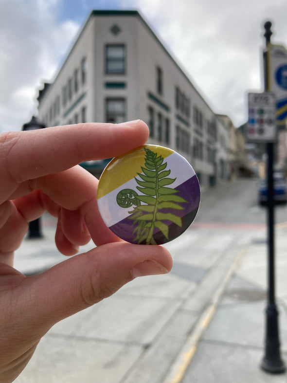 Non-binary Flora Pride Pin