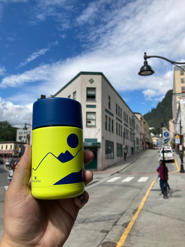 12oz Kindred Mountain Thermos - Neon Yellow