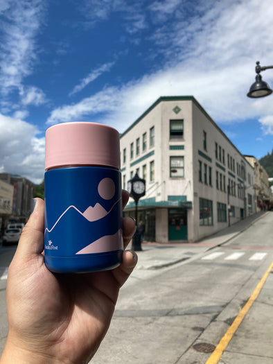 12oz Kindred Mountain Thermos - Deep Ocean
