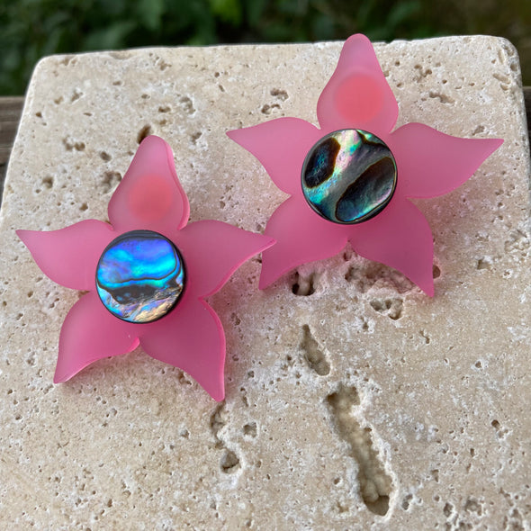 Salmonberry Flower Earrings