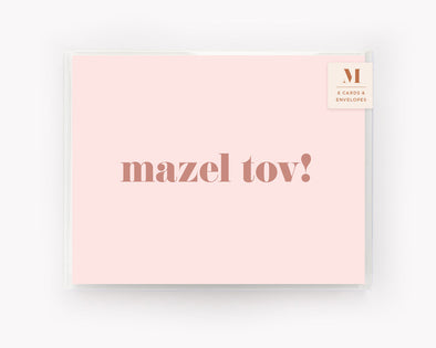 Classic Mazel Tov Pink Card