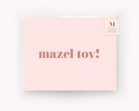 Classic Mazel Tov Pink Card