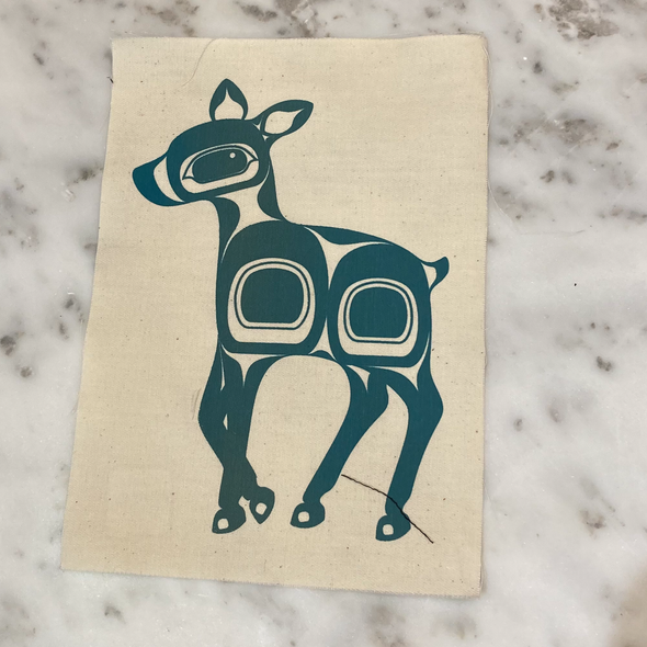 Formline Deer Silk Screen Patch