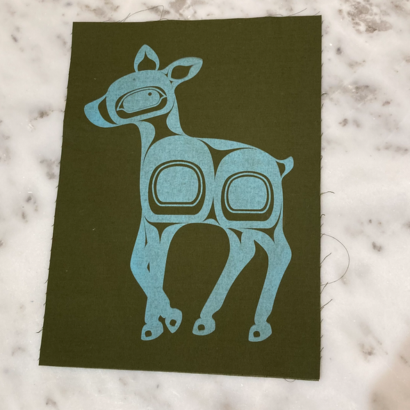 Formline Deer Silk Screen Patch