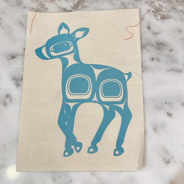 Formline Deer Silk Screen Patch