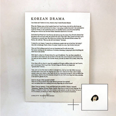 Korean Drama (Pin + Poem Pack)